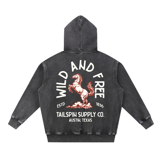 Tailspin - Western hoodie unisex Wild and Free