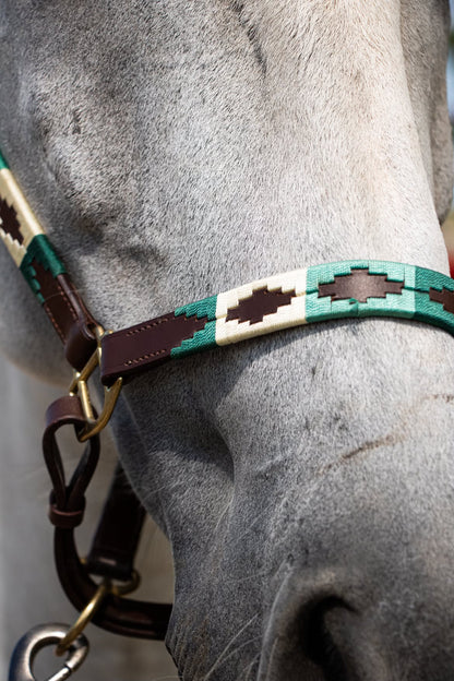 FMH - Havana Leder Polo Halfter ‘Polo Vaquero Seafoam’ Emerald/Beige