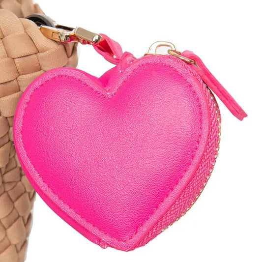 Katydid - Portemonnee muntenzakje Roze hartje