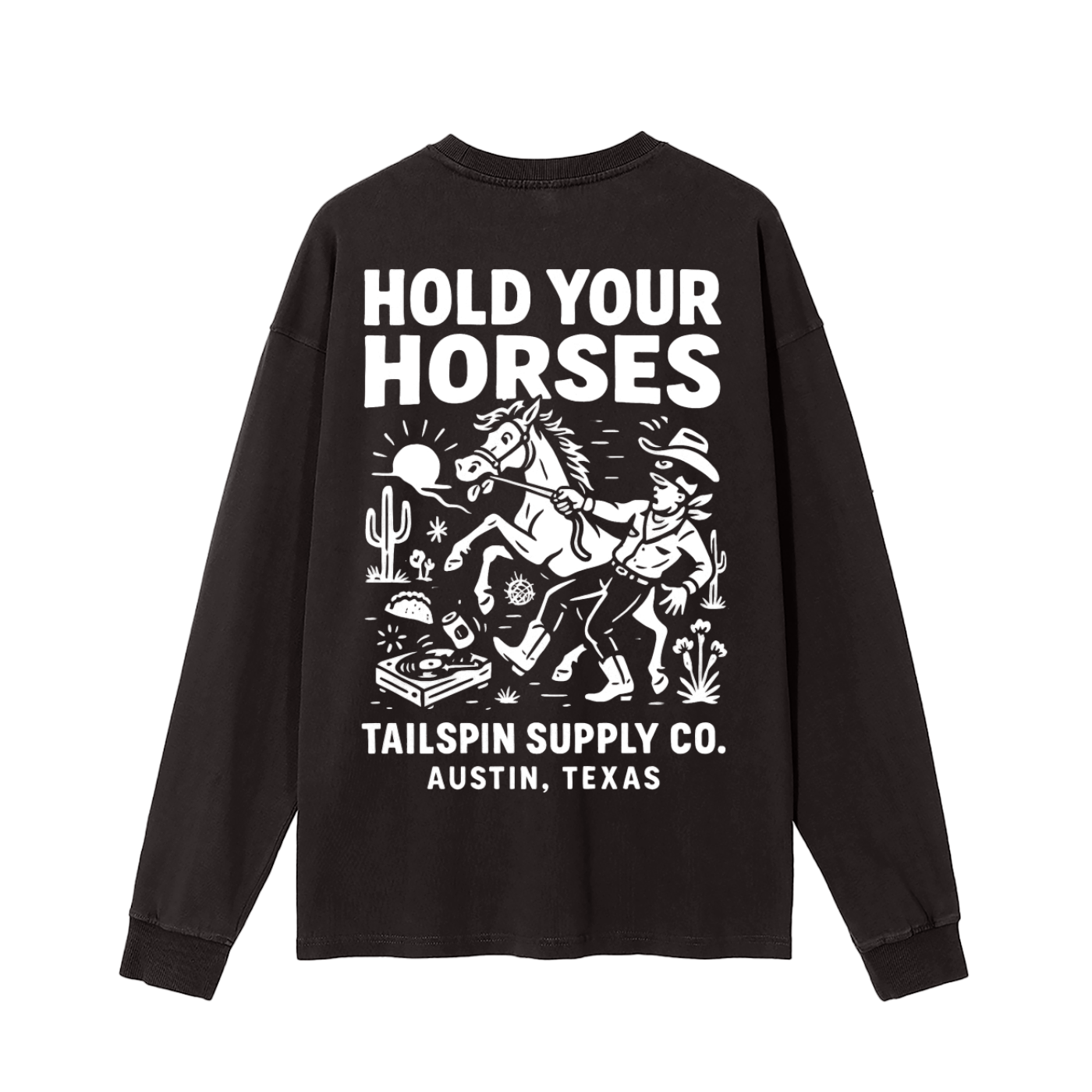 Tailspin - Houd Je Paarden Lange Mouw T-Shirt unisex