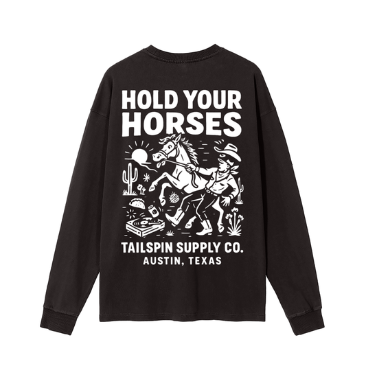 Tailspin - Houd Je Paarden Lange Mouw T-Shirt unisex