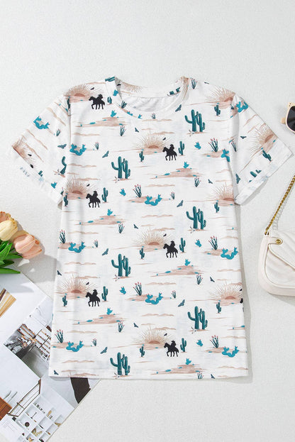 Pretty Bash - Western Cactus top korte mouw t-shirt