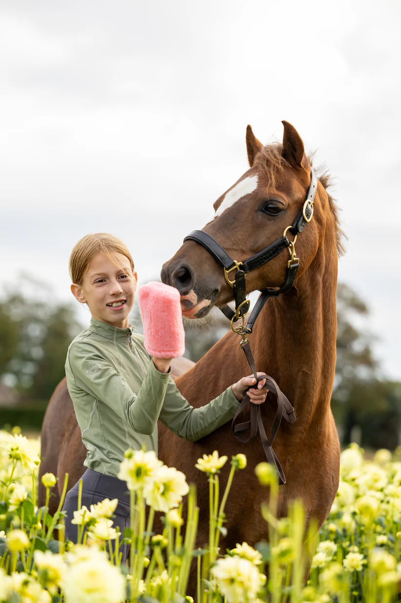 CleanYourHorse - Nano zilver Poetshandschoen roze (pony/normaal)