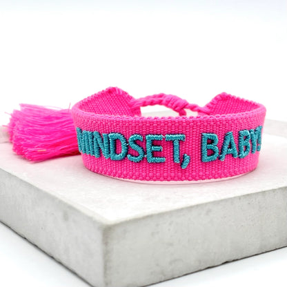 Parsley & pepper - Mindset, Baby! armband neon roze/ blauw