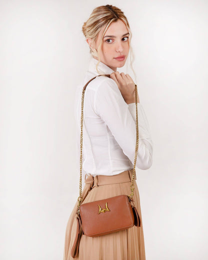Myra Bag - Loyal West Shell Crossbody tasje cognac bruin