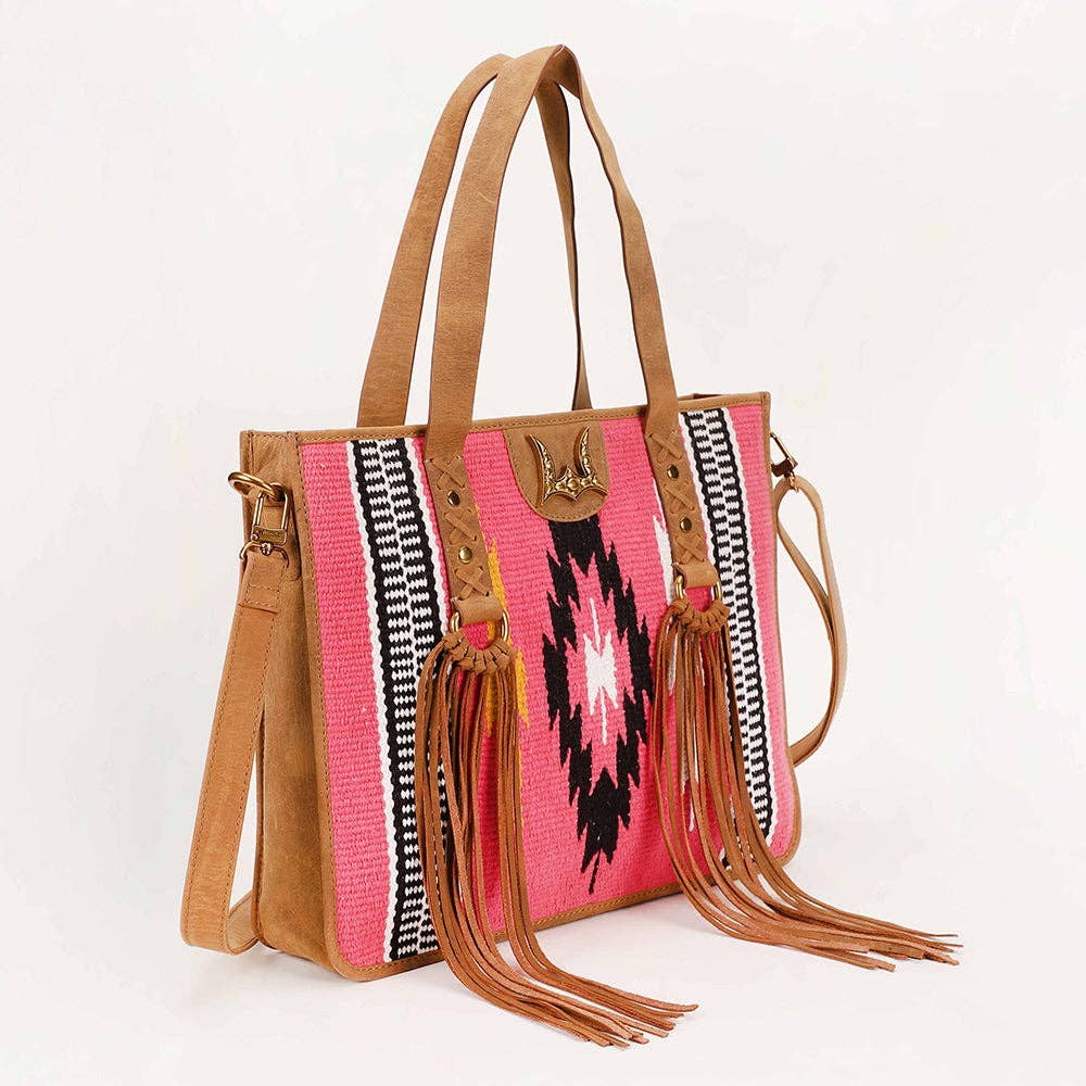 Myra Bag - Loyal West Country Tas roze wol en leder
