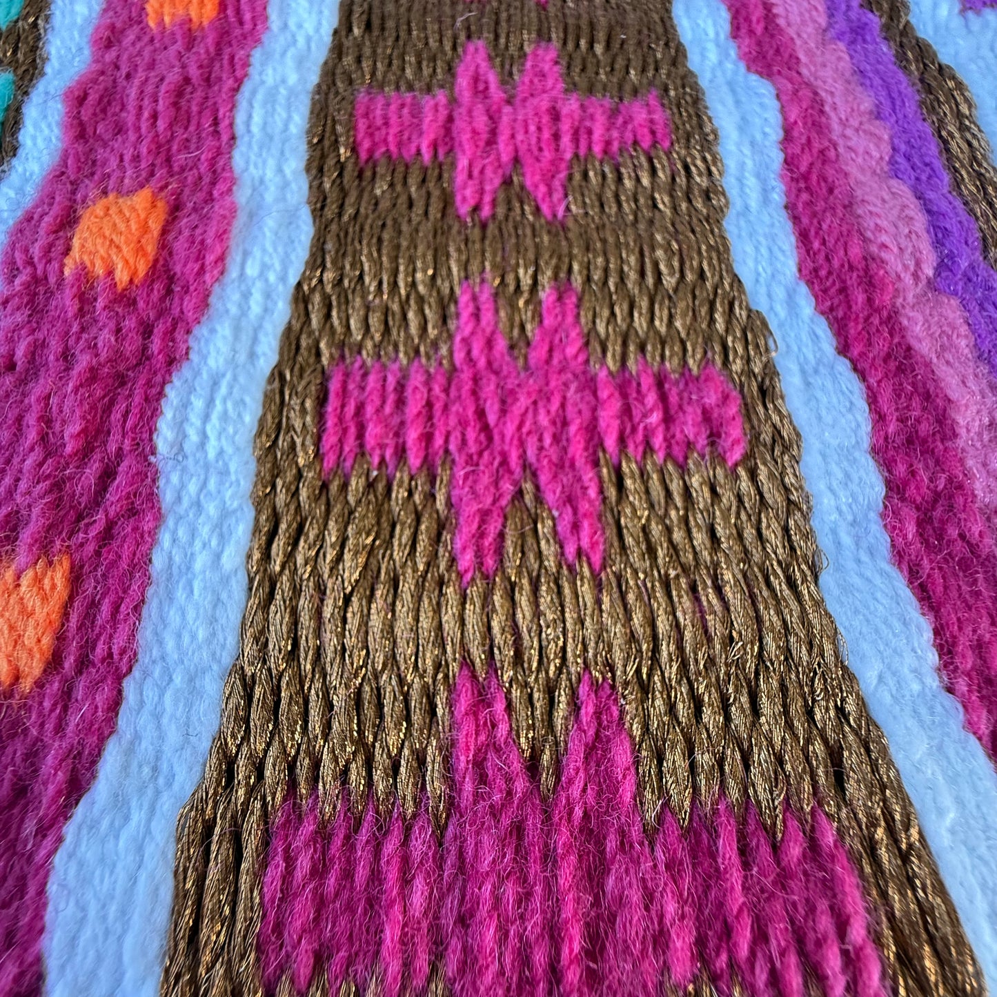SB003 - Western oversized showblanket A - Wit, oranje, groen, koper, roze