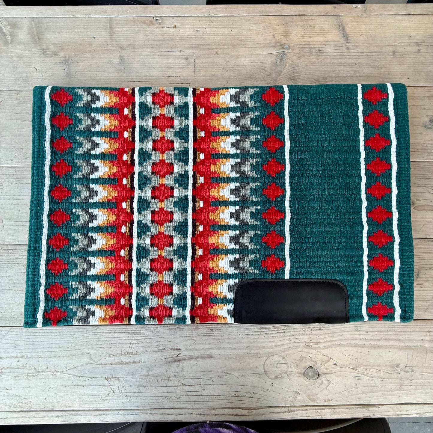 SB044 - Western oversized showblanket A - Zeeblauw, rood, oranje