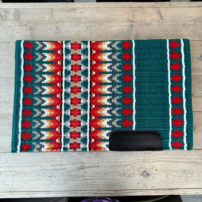 SB044 - Western Oversized Show Blanket A - Sea Blue, Red, Orange
