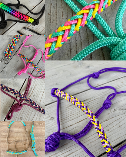 Gestalte dein eigenes! - Het Paardenatelier - Seilhalfter/Reithalfter (Set)