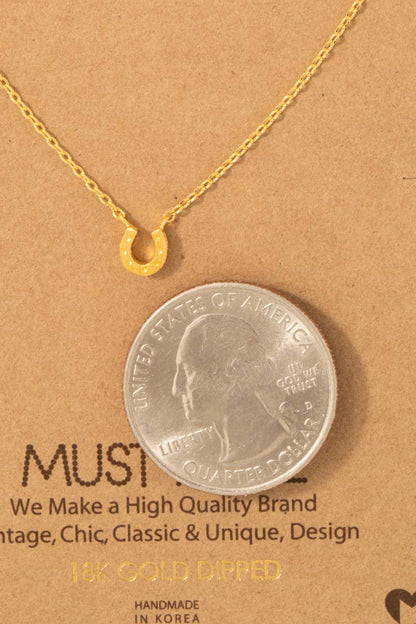 Fame - Vergulde mini-hoefijzerhanger ketting