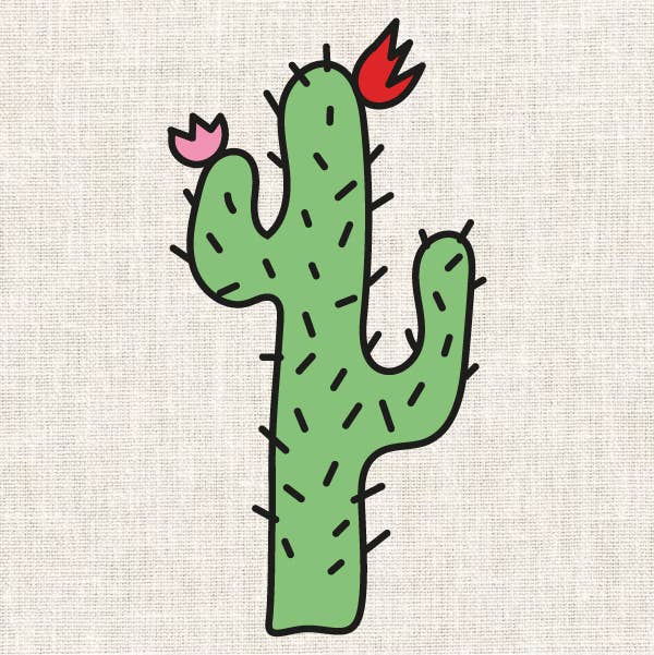 Fukuri - Borduurset cactus