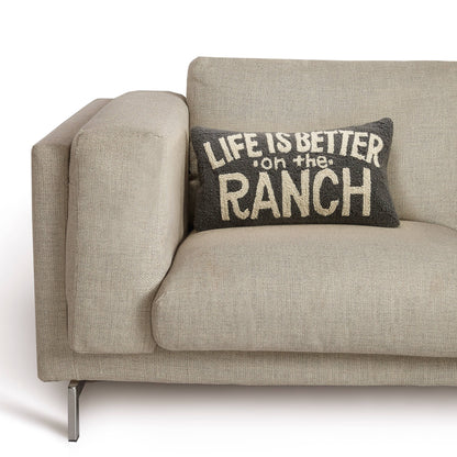 Peking Handicraft - Cuscino Life is better at the Ranch