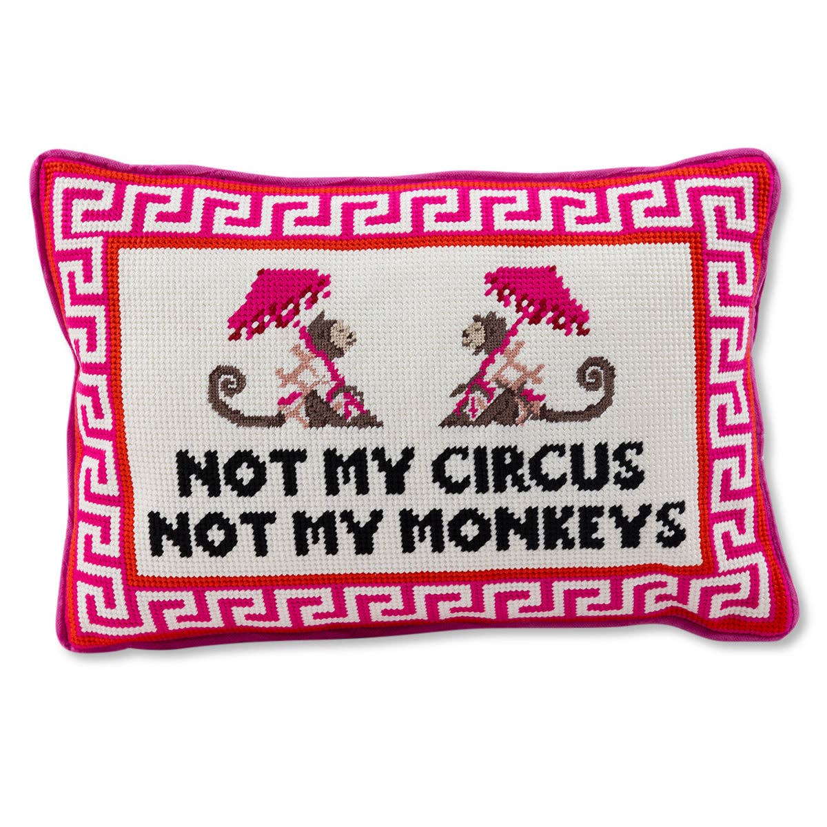 Furbish Studio - Needlepoint cushion Not my Circus