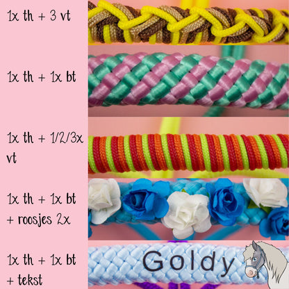 Gestalte dein eigenes! - Het Paardenatelier - Seilhalfter/Reithalfter (Set)