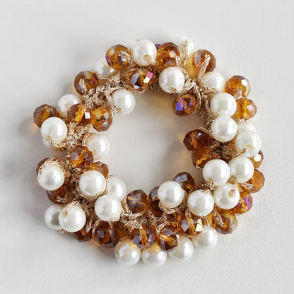 FMH - Glitterelastiek Pearl Party parels en glitterkralen (div. kleuren)