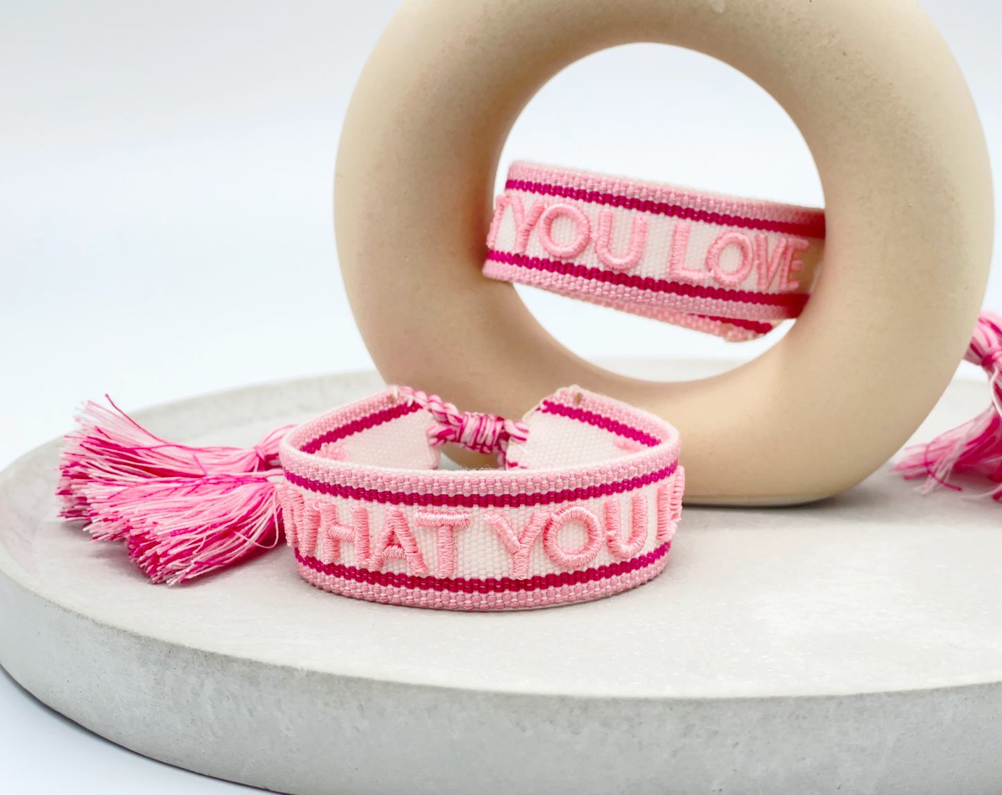 Parsley & Pepper - Do what you Love armband wit/ roze