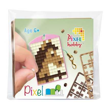 PixelHobby - Pixel Classic Medaillon Schlüsselanhänger Pferd/ Hund/ Einhorn/ Love