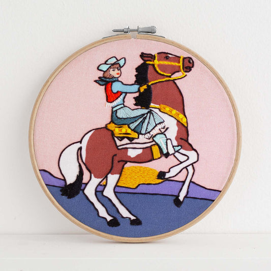 Antiquaria - Cowgirl Premium borduurpakket, 6 inch