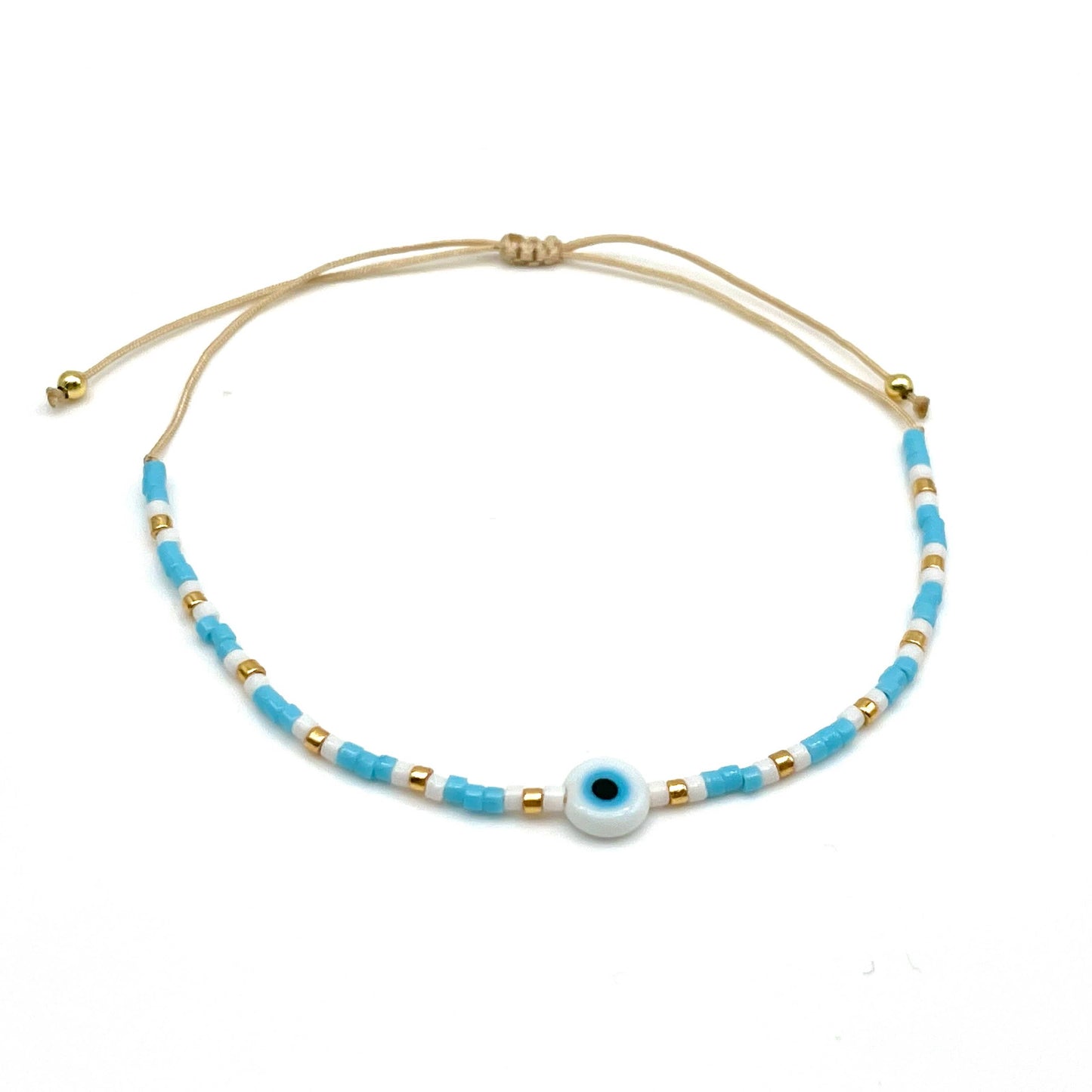 Parsley & Pepper - Armband Japanse glasparels geluksbrenger Nazar X Miyuki