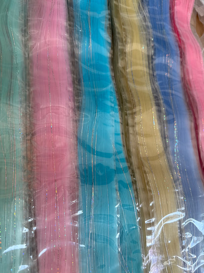 FMH - Clip-in Combo Hair Extensions Colored Hair with Tinsels for Tail and Mane