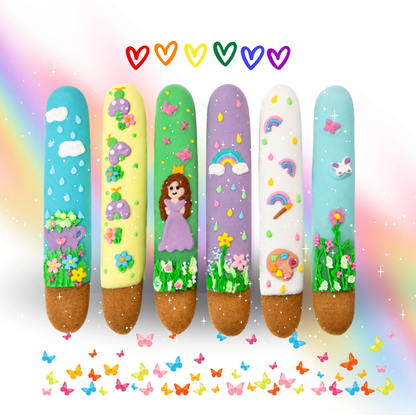 Candy Horse - Rainbow World Limited Collection - Versierde Sticks 6st.