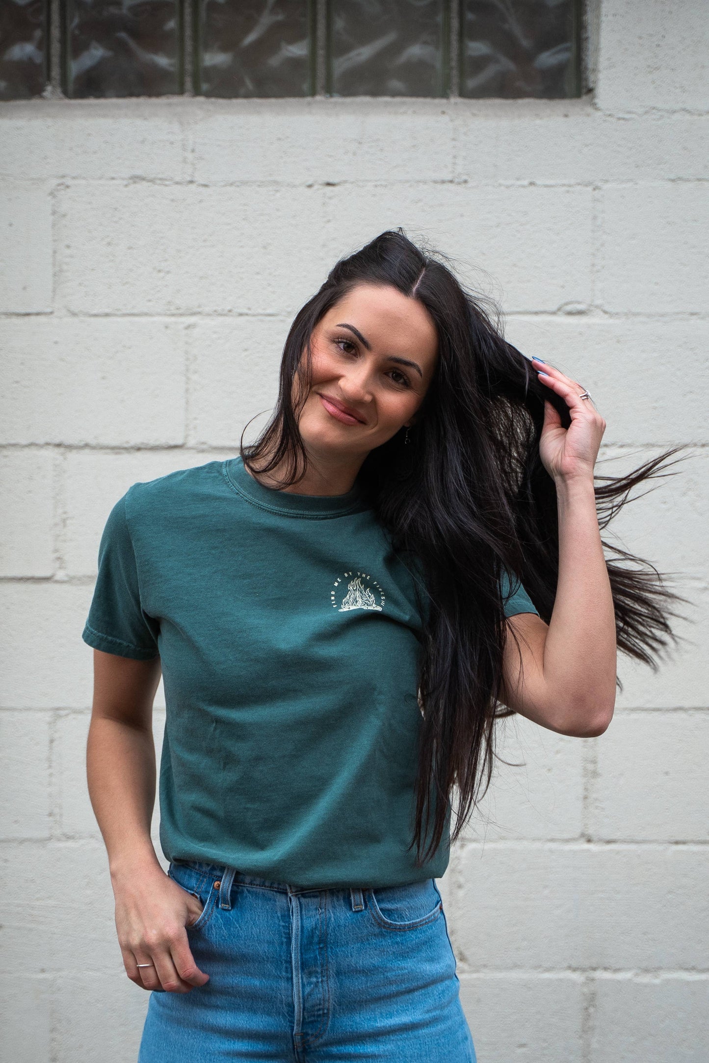 The Montana Scene - T-shirt unisex Fireside abete blu