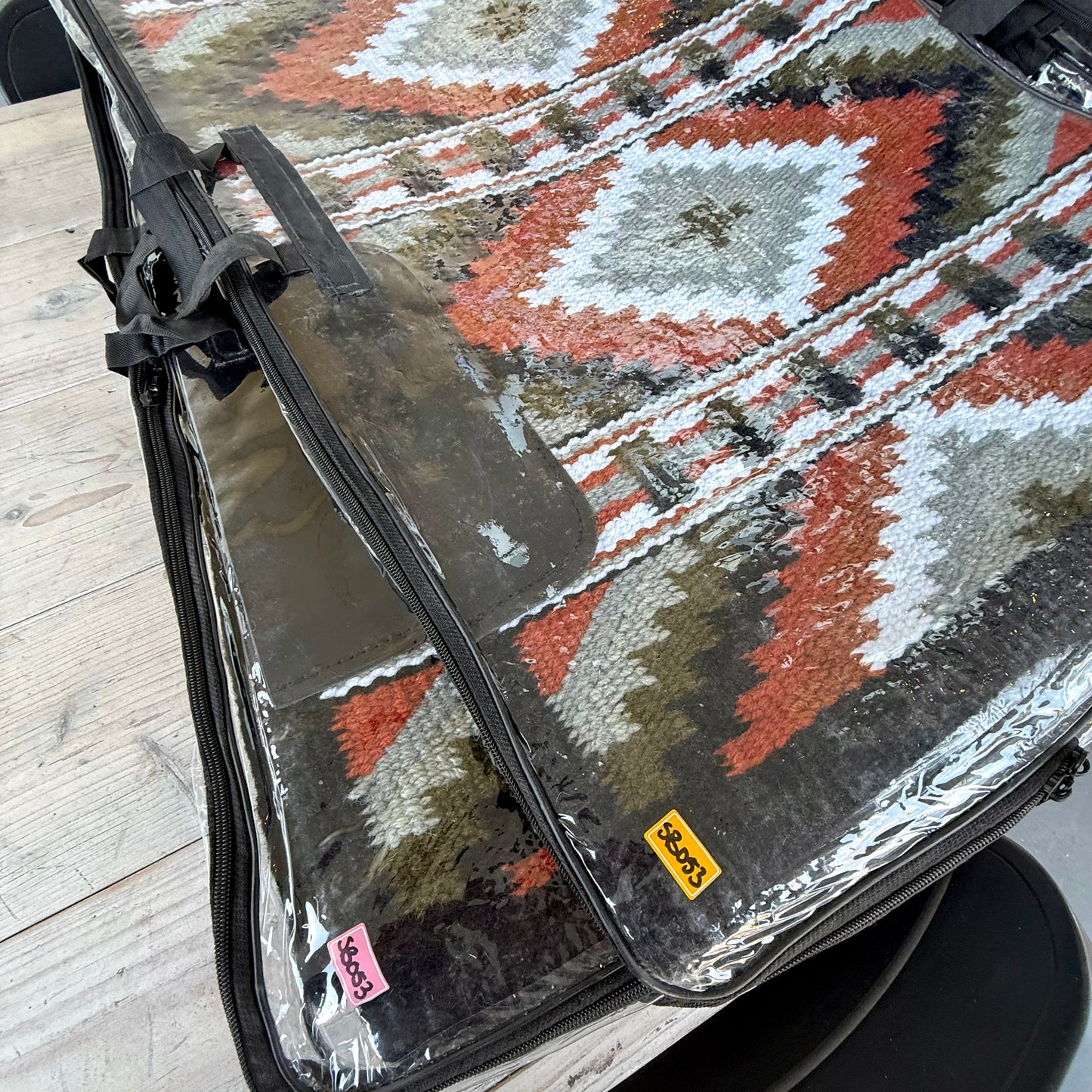 SB053 - Western oversized showblanket A - Terracotta, olijf, grijs