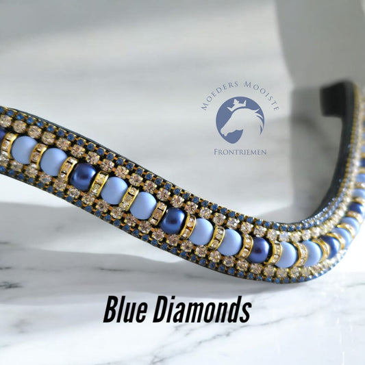 Moeders Mooiste Frontriemen - Deluxe “Blue Diamonds”