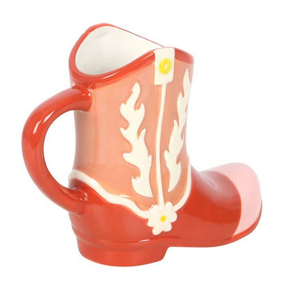 Something Different - Rosa Tasse in Form eines Cowboystiefels