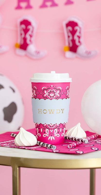 My Mind’s Eye - Cowgirl pink bandana to-go cups