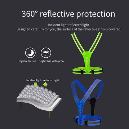 FMH - Oplaadbaar LED Reflectieharnas Veiligheidsvest voor ruiters