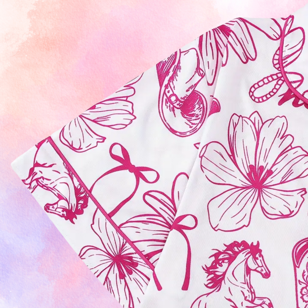 FMH - Women's Summer Pajama Set/Loungewear Yee-Haw Line-up