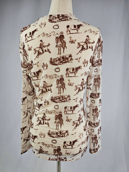 Merigold Kiss - Wild & Western Fluwelen mesh longsleeve