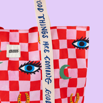 Eleanor Bowmer - Checker Icons Tote Bag Schultertasche