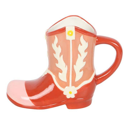 Something Different - Rosa Tasse in Form eines Cowboystiefels