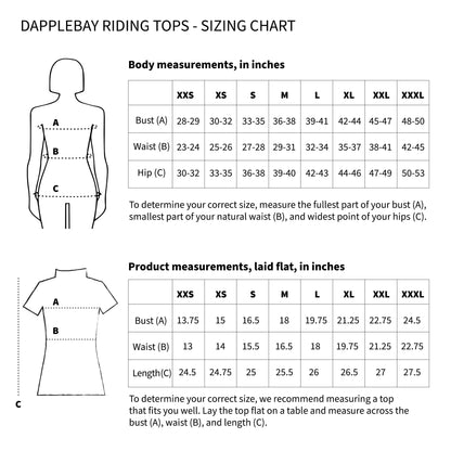 Dapplebay - Chemise d'équitation à manches courtes Dragonfly Meadow Green zip