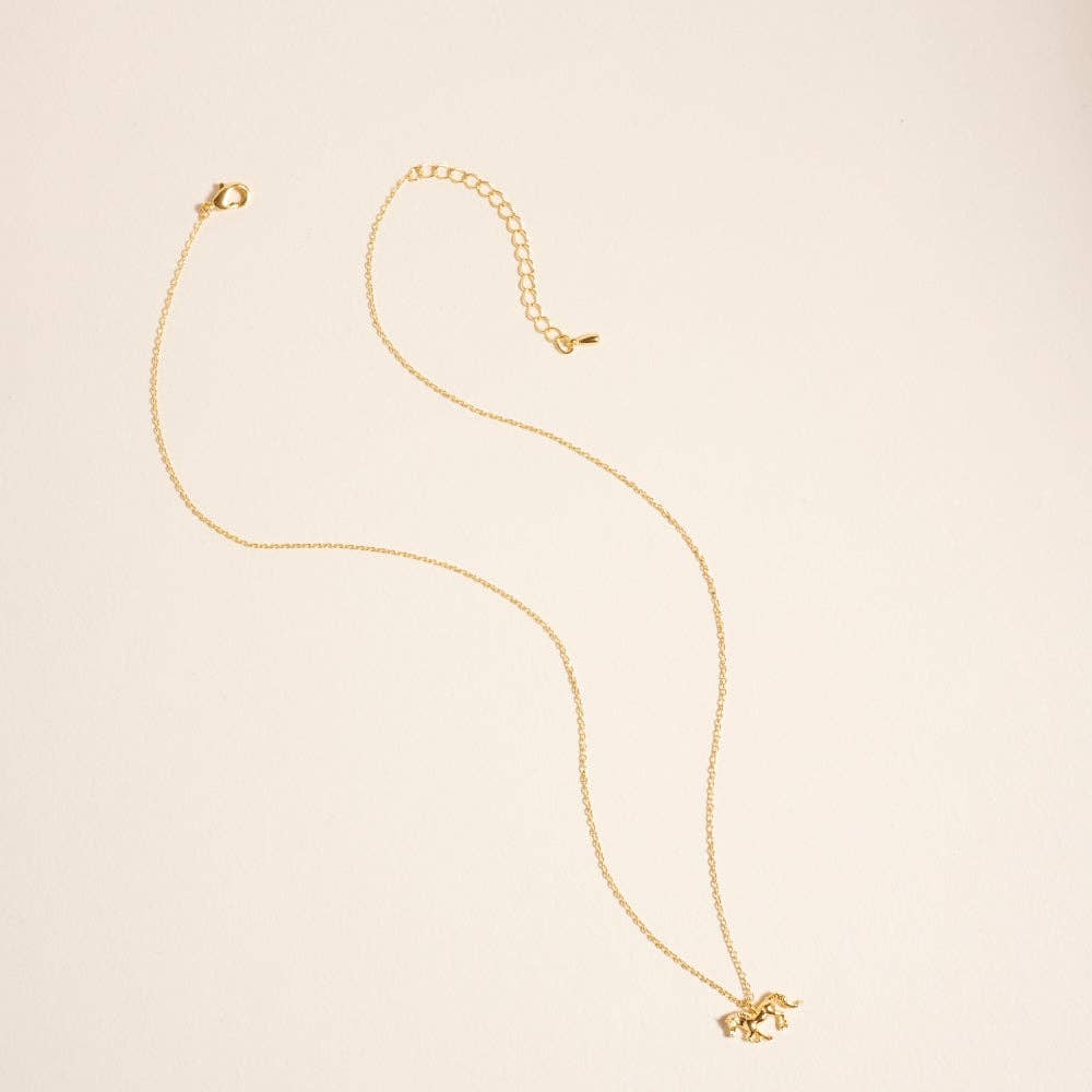Designature - Gold Plated Rodeo Horse Western Necklace