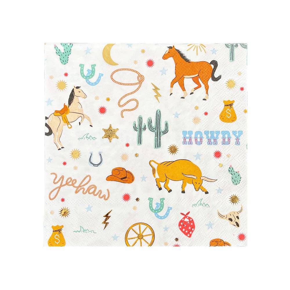 Jollity - Yeehaw grote cowboy servetten