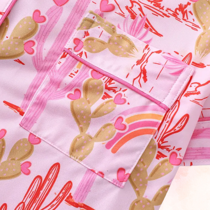 FMH - Women's Summer Pajama Set / Lounge Suit Cowgirl Dreams