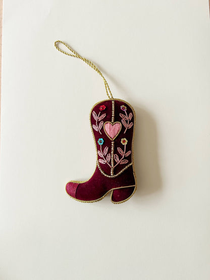 Tinytiny - Ornamento fatto a mano stivale da cowboy