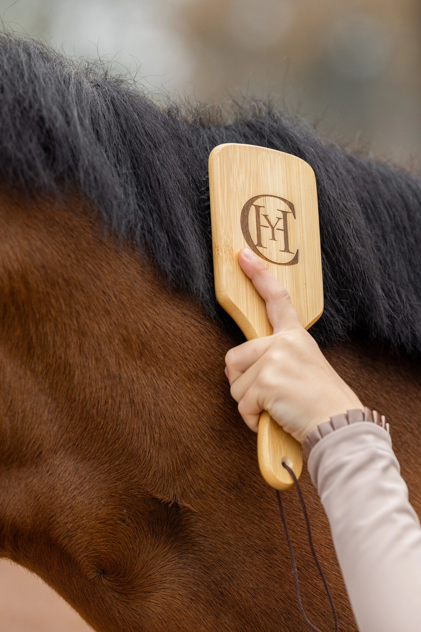 CleanYourHorse - Pure Bamboo Mane & Tail Brush Manenborstel