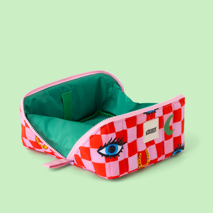 Eleanor Bowmer - Astuccio da toilette orizzontale Checker Icons