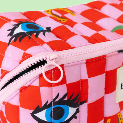 Eleanor Bowmer - Astuccio da toilette orizzontale Checker Icons
