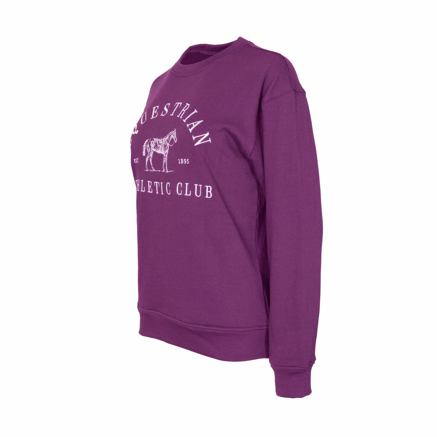 Dapplebay - Equestrian Athletic Club Sweatshirt met borduurwerk (Evergreen/ Plum)