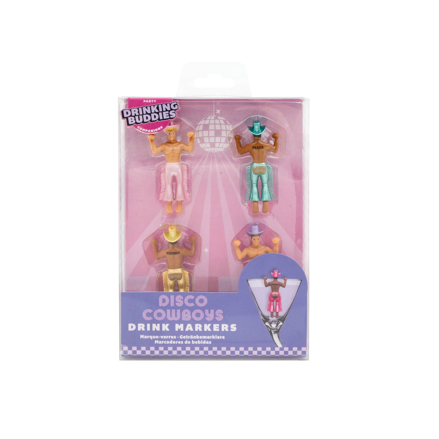 NPW - Disco Cowboy drinkmarkeerders 4 stuks