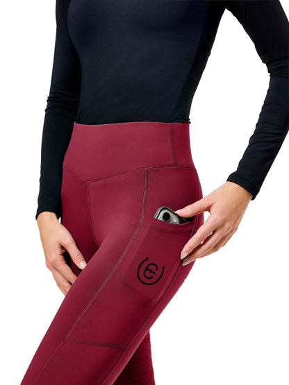 Equestrian Stockholm - FW26 Merlot - Riding Tights Movement rijlegging