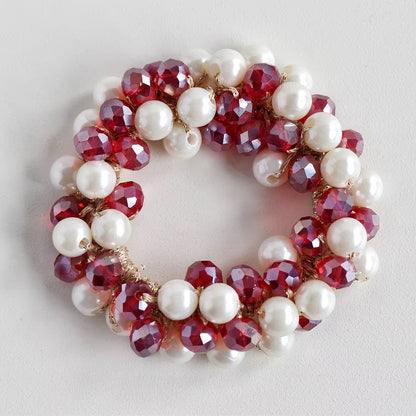 FMH - Glitterelastiek Pearl Party parels en glitterkralen (div. kleuren)