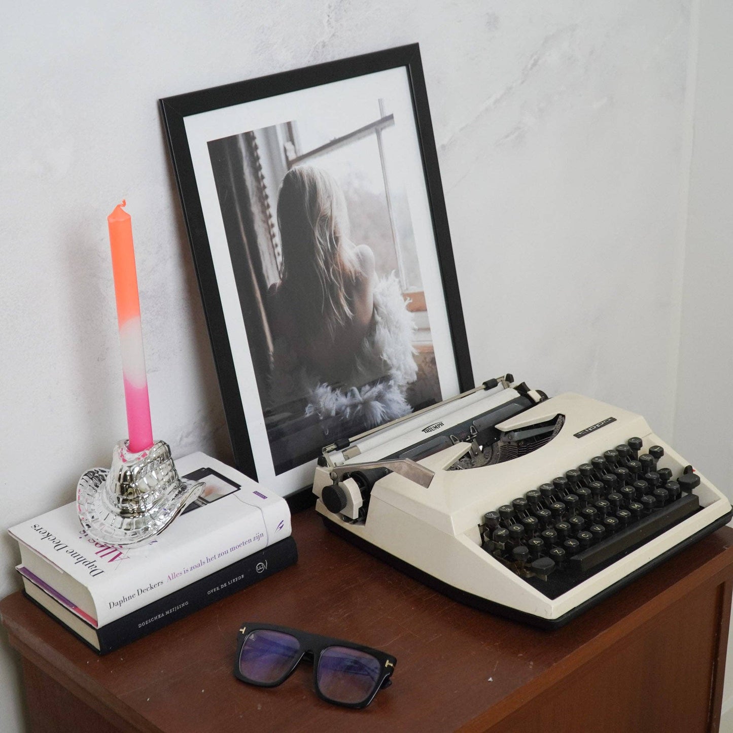 Housevitamin - Candle Holder Cowboy Hat Ceramic Silver