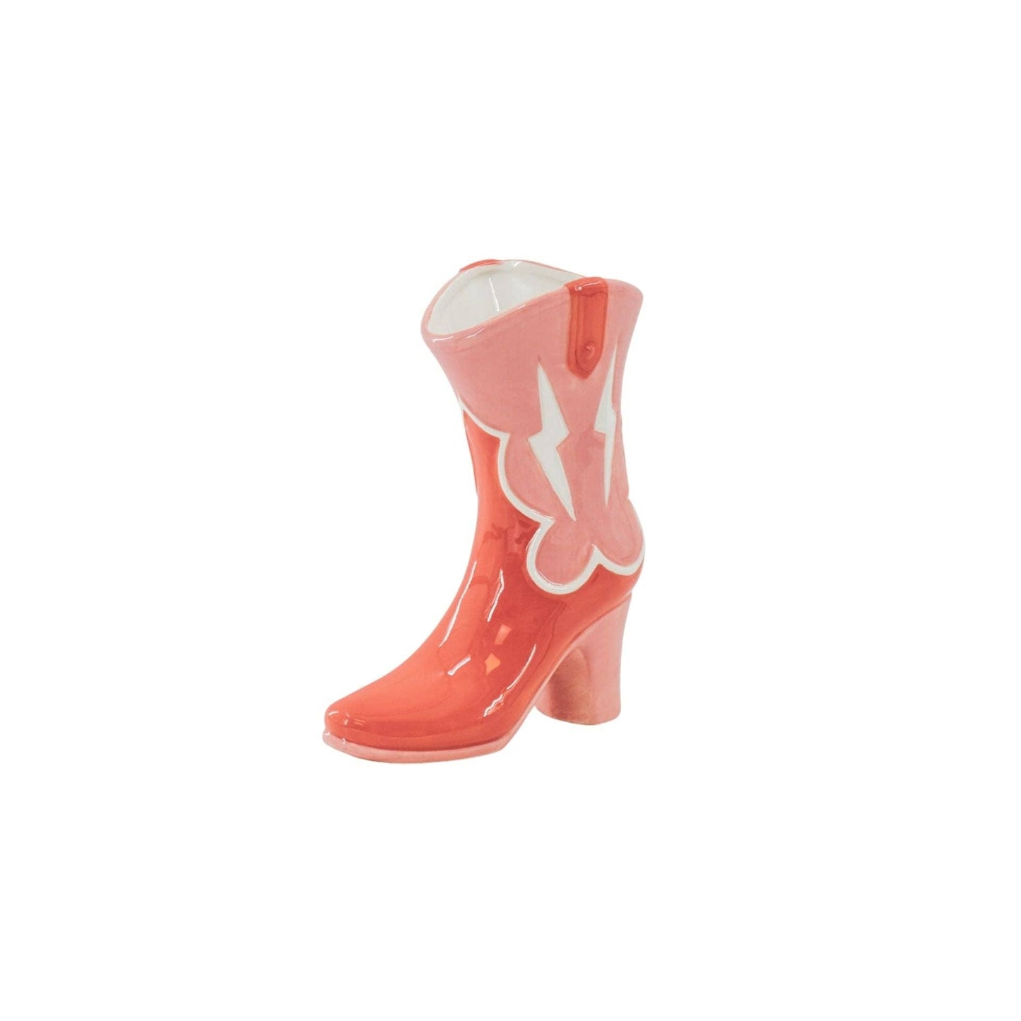 Housevitamin - Flower Vase, Boot Vase, Ceramic, Pink/Orange
